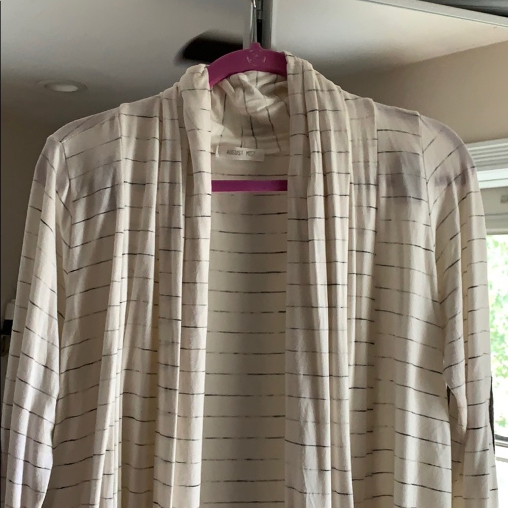 Patch sleeve cardigan